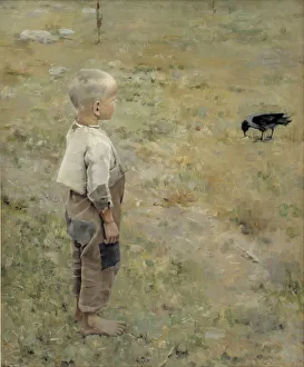 Heritage Images Print: Boy with a Crow, 1884