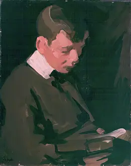 Post Impressionist Painting Prints: Boy Reading, c1903. Creator: Samuel John Peploe