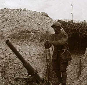 First World War Weapons Prints: Brandt gun, c1914-c1918