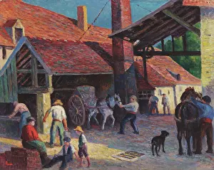 The Brickyard Print, 1908 Landscape Scene
