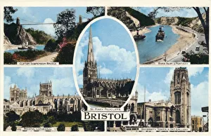 Bristol Cityscape Photography Prints: Bristol, c1940s