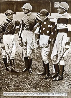 British jockeys, 1934, (1935). Creator: Unknown British jockeys, 1934, (1935). Creator: Unknown