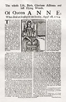 Broadside published on the death of Queen Anne, 1714 (1906) Broadside published on the death of Queen Anne, 1714 (1906)