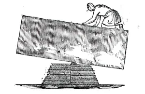 Egyptian Pyramid Construction Method, 1844 Print