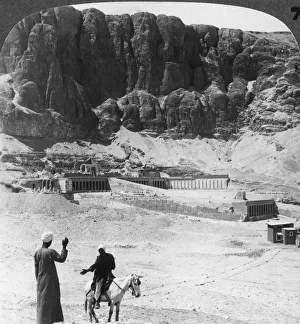 Buried for ages - colonnaded terraces of the temple at Der-el-Bahri, Thebes, Egypt, 1905 Buried for ages - colonnaded terraces of the temple at Der-el-Bahri, Thebes, Egypt, 1905
