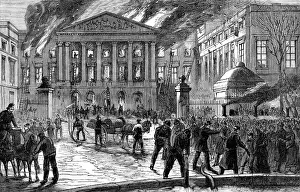Brussels Architecture Prints: Burning of the House of Representatives at Brussels, 1883. Creator: Unknown