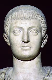 Constans I Roman Emperor Marble Print