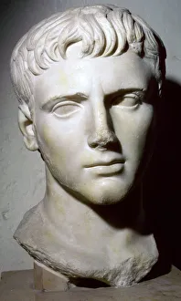 Roman Emperor Bust Prints: Bust of Octavian / Augustus