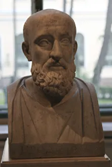 Images Dated 2011 June: Roman marble print of a stoic bust, possibly Kleanthos