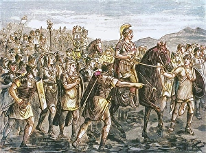 Cassell And Company Prints: Caesar Crossing the Rubicon, 1890