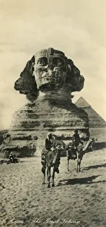 Archaeological Site In Egypt Prints: Cairo - The Great Sphinx, c1918-c1939. Creator: Unknown