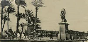 Egyptian Capital City Prints: Cairo - Kasr-El-Nil Bridge, c1930-c1939. Creator: Unknown