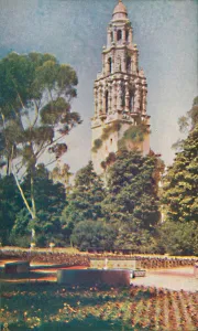 Balboa Park San Diego Prints: The California Tower, c1935