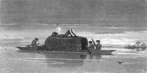 Cassell Petter Galpin Prints: A calm on the Ucayali; The Navigation of the Upper Amazons, 1875. Creator: Unknown