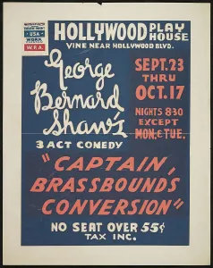 George Bernard Shaw Prints: Captain Brassbound's Conversion, Los Angeles, [193-]. Creator: Unknown