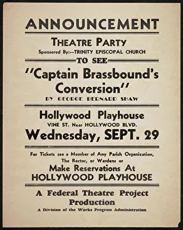 George Bernard Shaw Prints: Captain Brassbound's Conversion, Los Angeles, 1937. Creator: Unknown