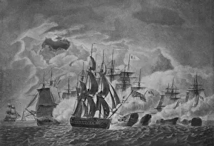 Captain Trollopes Famous Action, c1800. Artist: Robert Dodd Captain Trollopes Famous Action, c1800. Artist: Robert Dodd
