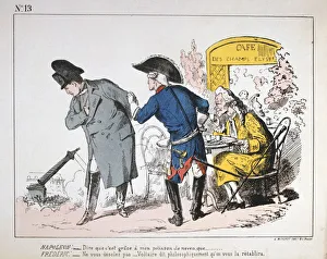 Caricature of Napoleon I watching the fall of the Colonne de Vendome, Paris Commune, 1871 Caricature of Napoleon I watching the fall of the Colonne de Vendome, Paris Commune, 1871