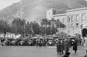 Prints of Graham-Paige 4700 cc. No: 43. Driver: Sprenger van Eijk, Dr. J. Finished: Left of centre: Weiss Manfred 875 cc. Driver: Szmick V. Centre: Lancia Lambda 1929 Vehicle Reg. No. G36716 Monaco Prints: Monte Carlo Rally, Monaco 1929 Print