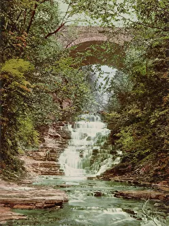 Vintage Bridge Photography Prints: Cascadilla Gorge, Ithaca, c1901. Creator: Unknown