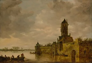 Castle by a River, 1647. Creator: Jan van Goyen Castle by a River, 1647. Creator: Jan van Goyen