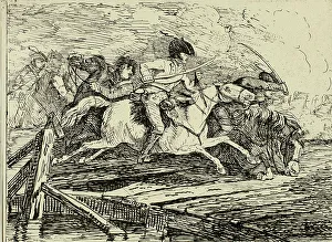 Heritage Art From Switzerland Prints: Cavalry Charging, from the first issue of Specimens of Polyautography