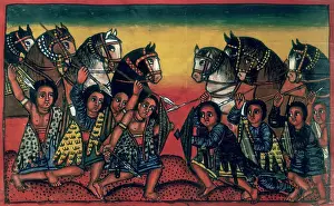 Unknown Artist Heritage Artwork Prints: Cavalry going into battle, with spears and shields, c1721-c1730. Creator: Unknown