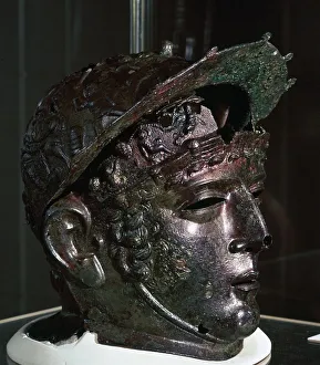 Cavalry sports helmet, Roman Britain, late 1st or early 2nd century Cavalry sports helmet, Roman Britain, late 1st or early 2nd century