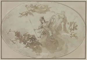 Italian Ceiling Painting Prints: Ceiling Study: Allegory of Peace and War
