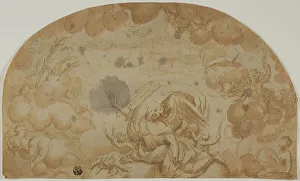 Antique Artwork Prints: Celestial Scene with Angels, n.d. Creator: Unknown
