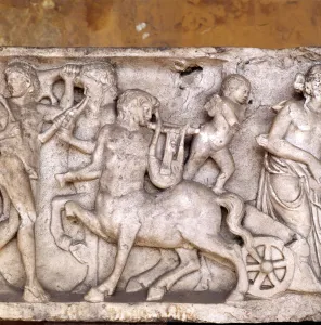 Centaurs Pulling a Cart Print