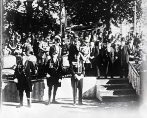 B And W Historical Images Prints: Ceremony with dignitaries and officials, c1914-c1918