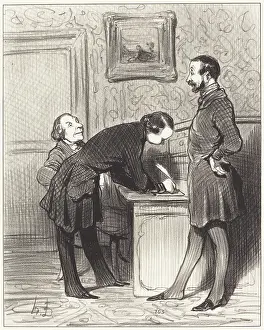 Honore Daumier Artwork Prints: C'est bien parce que c'est votre ami
