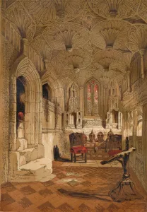 Victorian Era Lithograph Prints: Chantry Chapel, c1845, (1864)