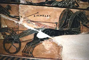 Chariot of Diomedes, Detail from the Francois Vase, c6th century BC Artists: Ergotimos, Kleitias Chariot of Diomedes, Detail from the Francois Vase, c6th century BC Artists: Ergotimos, Kleitias