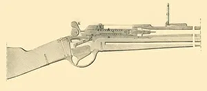 French Military Equipment Prints: Chassepot Breech-Loader - Longitudinal Vertical Section, c1872. Creator: Unknown