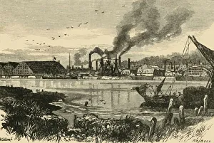 Industrial Revolution Britain Prints: Chatham Dockyard, 1898. Creator: Unknown