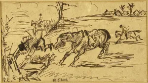 British Heritage Artwork Prints: A Check, 1869. Creator: Randolph Caldecott