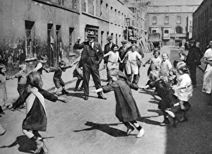 Children dancing in the street, London, 1926-1927 Children dancing in the street, London, 1926-1927