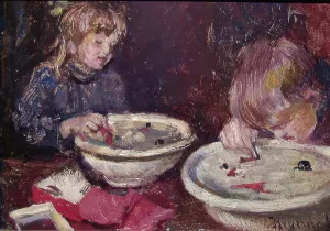 Print of Children Playing, circa 1908