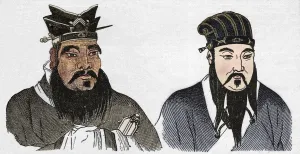 Chinese portraits of Confucius and his great follower Mencius, 1907 Chinese portraits of Confucius and his great follower Mencius, 1907