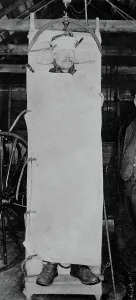 Black And White Mining Images Prints: Chisholm mine rescue device, between c1910 and c1915. Creator: Bain News Service