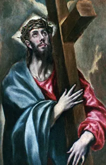 Christ Clasping the Cross, 1600-1610. Artist: El Greco Christ Clasping the Cross, 1600-1610. Artist: El Greco