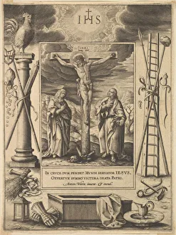 Christ on the Cross, before 1604. Creator: Antonius Wierix Christ on the Cross, before 1604. Creator: Antonius Wierix