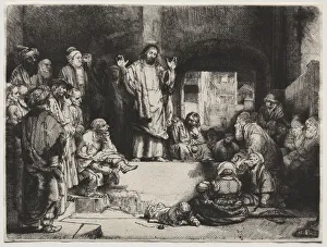 Prints of Christ Preaching (La Petite Tombe), c. 1657 Netherlands Prints: Rembrandt's Christ Preaching Print, c. 1657