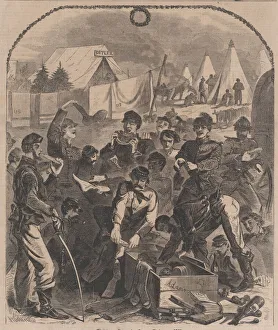 Christmas Boxes in Camp - Christmas, 1861 (Harper's Weekly, Vol. VI), January 4, 1862 Christmas Boxes in Camp - Christmas, 1861 (Harper's Weekly, Vol. VI), January 4, 1862