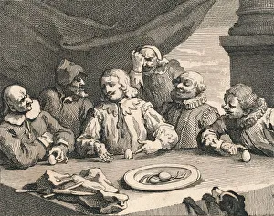 Italian Navigator Portrait Prints: Christopher Columbus cracking the egg, 1753. Creator: William Hogarth