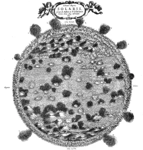 Christopher Scheiners Print of the Sun's Surface, 1635