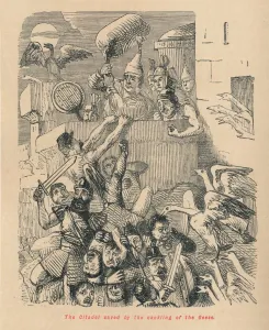 The Citadel saved by the cackling of the Geese, 1852. Artist: John Leech The Citadel saved by the cackling of the Geese, 1852. Artist: John Leech