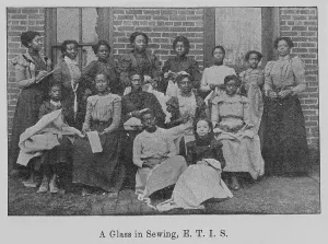 A Class in Sewing Print 1903